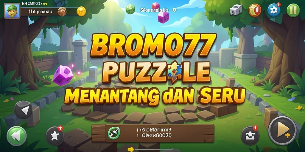 Screenshot gameplay BROMO77 menunjukkan tantangan Puzzle yang menarik.