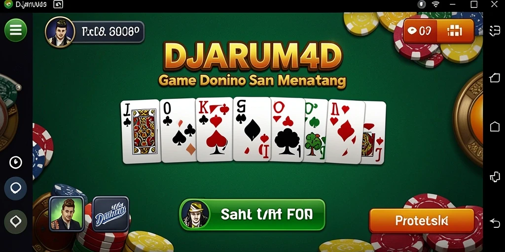Tampilan gameplay seru DJARUM4D dalam permainan Domino.