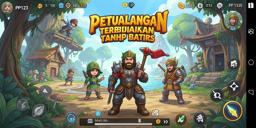 Tampilan gameplay PP123 yang menunjukkan eksplorasi dunia terbuka yang luas.