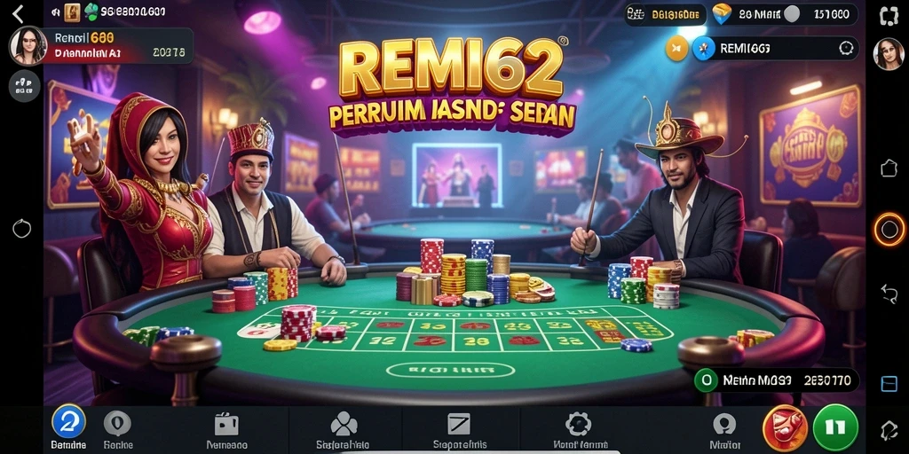 Tampilan permainan Kasino yang menarik dan mendebarkan di <strong>REMI62</strong>.