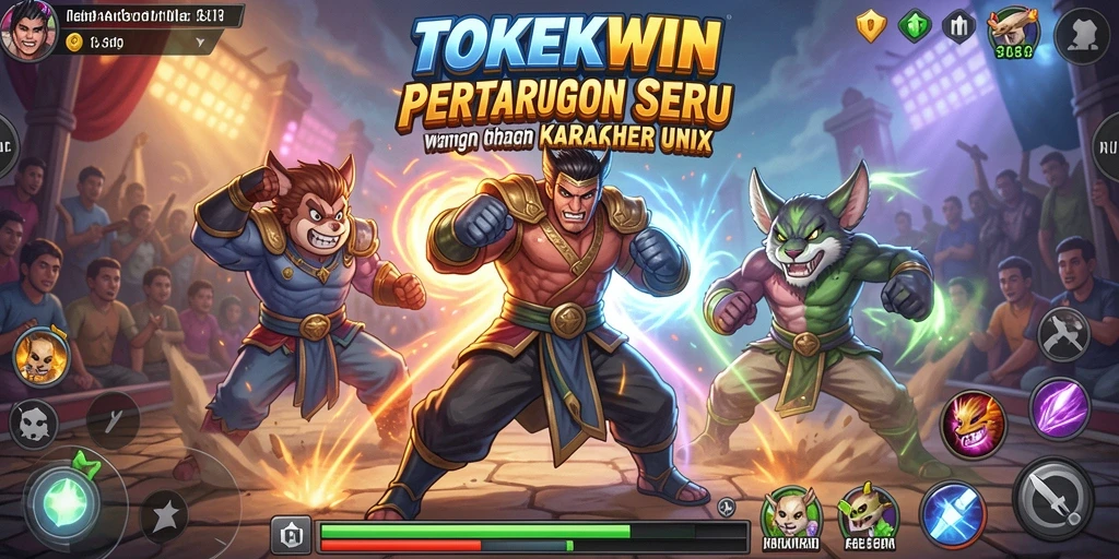 Tampilan gameplay TOKEKWIN yang menegangkan dan penuh aksi.