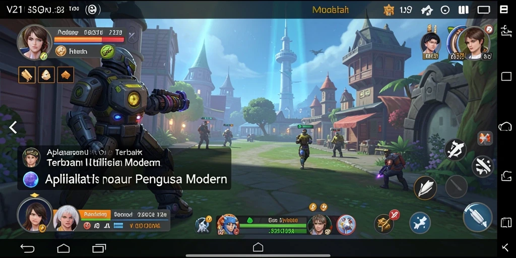Tampilan antarmuka V21 yang ramah pengguna dan modern.
