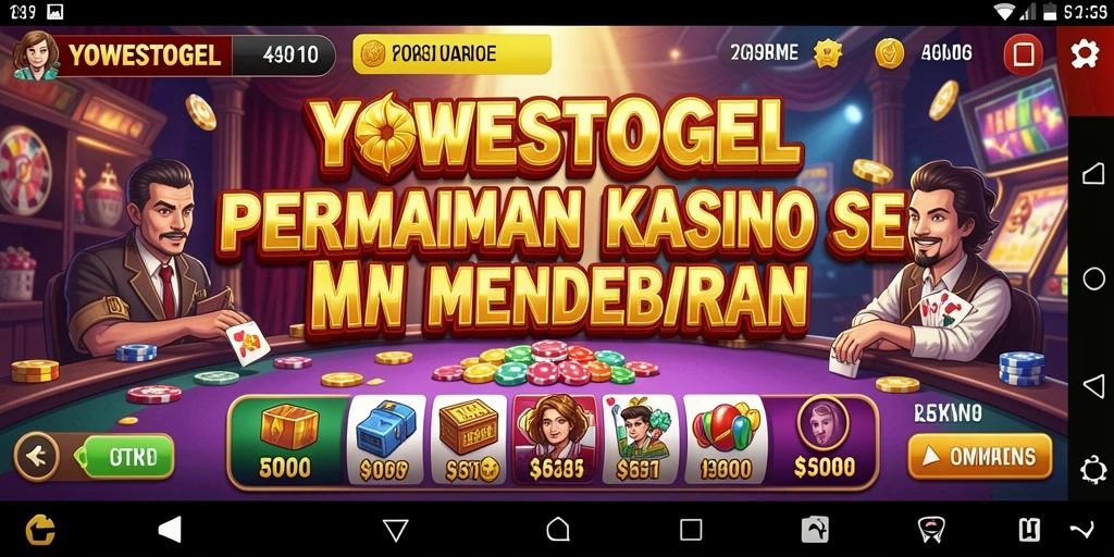 Tampilan gameplay kasino yang mendebarkan di YOWESTOGEL.